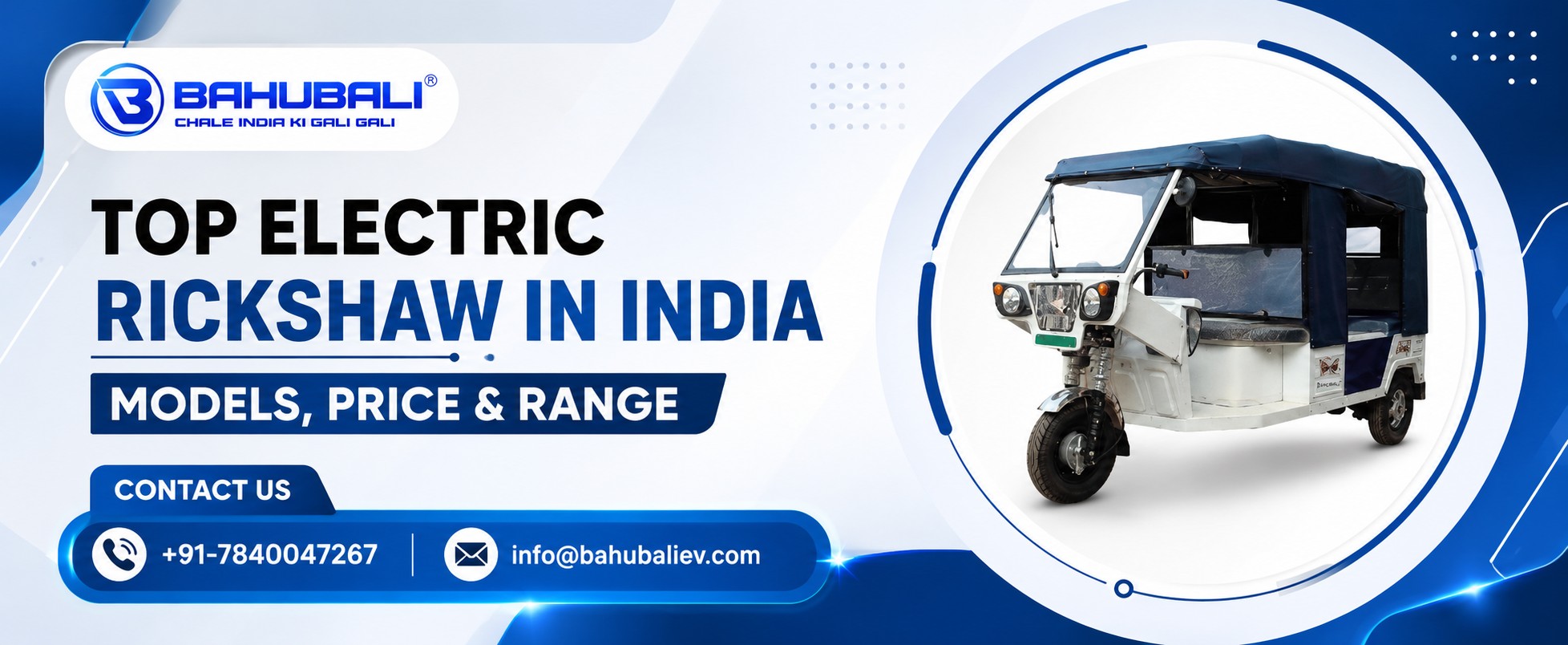 Top Electric Rickshaw in India Models Price Range